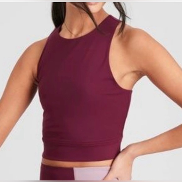 Banana Republic Tops - Banana Republic Compression Crop Tank Top in Maroon Size Large